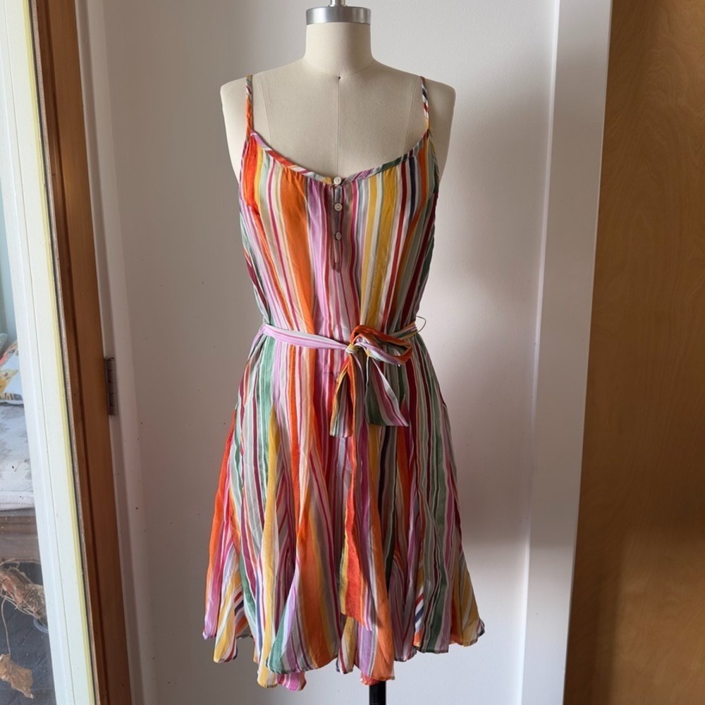 NWOT Velvet by Graham & Spencer Revolve Tiana Belted Striped Dress-Sml-RRP $218